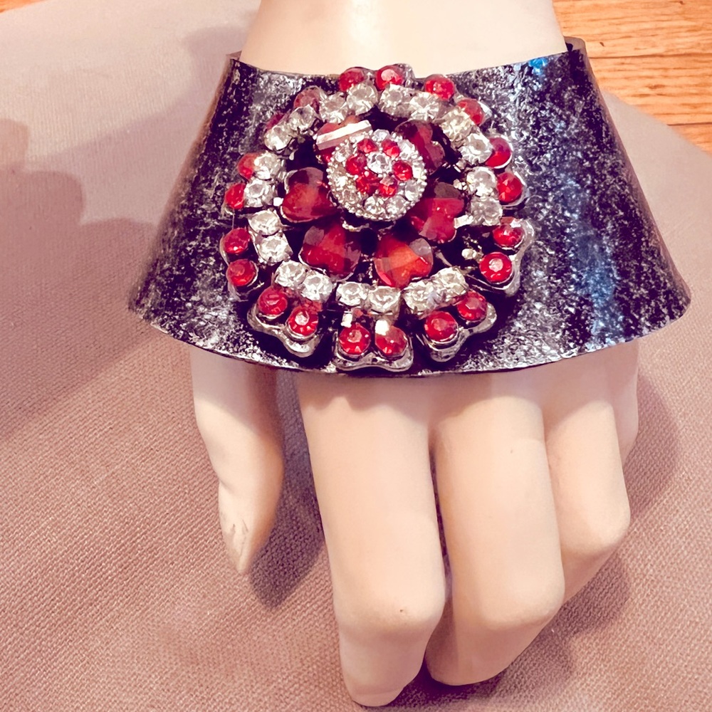 Handmade One of a kind vinyl record cuff/Bracelet